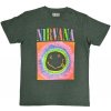 Nirvana Tričko Happy Face Glow Box Unisex Green 2XL