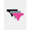 Dámske nohavičky Under Armour UA Pure Stretch NS THONG (3ks) Ružová XS