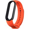 Silikonový náramok pre Xiaomi Mi Band 5/6 oranžovo-čierny (Bulk)