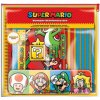 SET 7 kusů ch potřeb Super Mario: Barevný blok penál blok A5 pero pastelky tužka pravítko ořezávátko