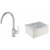 Súprava nerezový drez Grohe K700 31574SD1, kuchynská batéria Grohe Start 31555001