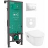Súprava WC misa s pomaly sa sklápajúcim sedadlom Hansgrohe EluPura Original S 60288450, podomietková konštrukcia Hansgrohe iFrame universal 01022180, 66002450