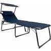 Linder Exclusiv Záhradné ležadlo XXL so strieškou Tmavomodrá