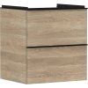 Hansgrohe Xelu Q skrinka 58x49.5x60.5 cm závesná kúpeľňová skrinka pod umývadlo čierna-dub 54025670