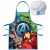 EUROSWAN · Detská / chlapčenská zástera s kuchárskou čiapkou Avengers - MARVEL - pre deti 3 - 8 rokov