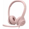 Slúchadlá Logitech USB Headset H390, ružová (981-001281)