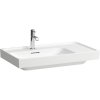 LAUFEN Meda asymetrické závesné umývadlo s odkladacou plochou vpravo, s otvorom, s prepadom, 800 x 460 mm, biela, s povrchom LCC, H8171164001041