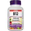 WEBBER NATURALS Vitamín B12 2500 mcg Kyanokobalamín 60 rozpustných tabliet pod jazyk, višňa