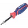 Magnetický skrutkovač 6 v 1 s vymeniteľným hrotom WORKPRO - 6,35 mm - WP221046