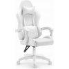 Kožené herné kreslo HELLS CHAIR HC- 1000 v bielej farbe, HC__5905496912989