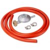 Strend Pro Regulátor plynu C31-30, 28-30 mbar, UK8 mm, EN16129, 2x spona, hadica 1,5 m