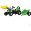 Rolly Toys Šľapací traktor DEUTZ s čelným nakladačom a prívesom
