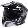 Stealth Fighter multifunkčné moto integrálna & otvorená prilba, Orbit čierna & strieborná lesk, Varianta M (57 - 58cm) STH317M