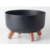 PROSPERPLAST Kvetináč GRACIA LOW ECO WOOD 28,5 cm antracit