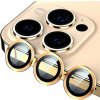 Ochranné sklá šošoviek fotoaparátov Metal glass pre Apple iPhone 15 Pro/15 Pro Max Farva: Zlatá