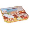 krabica na pizzu 33x33x3 cm 100 ks/vlnitá lepenka, skosené rohy