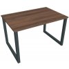 Hobis Pracovný stôl UNI O, 120x75,5x80 cm, orech/čierna