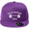 Silný ročník - Letopočet 1974 - Šiltovka s rovným šiltom a plastovou sponou - Univerzálna veľkosť ( Fialová )
