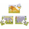 Bigjigs Toys Puzzle 3v1 safari zvieratká