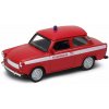 Welly Dromader Auto Trabant 601 Klasic kov plast 11cm 39 na volný chod 4 barvy v krabičce 15x7x7cm 1:34