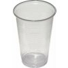NONAME Poháre plastové 200 ml priehľadné 100% recykel (100 ks)