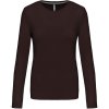 Kariban Tričko K383, dlouhý rukáv, dámské COT20K38314005-chocolate 2XL Čokoládová