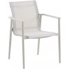 Sunfun Maja Stohovateľné kreslo 69 x 59 x 100 cm hliník textil biele FCM50421
