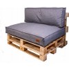 Golden Garden Paletové sedenie GG69 - podsedák a vankúš 120cm x 80cm x 15cm penový granulát melange svetlý 1