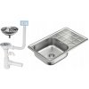 Jednokomorový drez myQ LOUIS 111, strieborná oceľ
