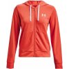 Dámska športová rozopínací mikina Under Armour RIVAL TERRY FZ HOODIE W oranžová 1369853-872 - S