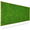 Machový obraz LIŠAJNÍK mono GREEN, 140x60cm, drevený biely rám