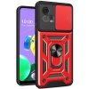 PROTEMIO 60178 RING CAMERA Kryt s držiakom pre Motorola Moto G72 červený