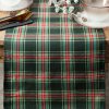 Takoy Vianočný behúň na stôl 40x140 cm zelené škótske káro-HF-473378 | 40 x 140 cm