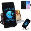 Peňaženkové kožené puzdro na Samsung Galaxy S10 - Don't touch