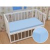 Detské jersey napínacie prestieradlo do postieľky JR-014 Nebesky modré 80 x 140 x 10 cm - do postieľky