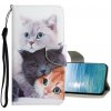Peňaženkové 3D puzdro FLIP na Xiaomi Redmi 10C – 3 mačky