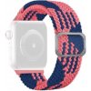 AppleKing remienok s vrkočovým vzorom pre Apple Watch 42mm / 41mm / 40mm / 38mm - modro-ružový - možnosť vrátiť tovar ZADARMO do 30tich dní