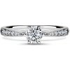 Minerva Side Stones | Zásnubný prsteň so stredovým kameňom 0.400 ct, biele zlato, s diamantmi 53