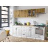 Kuchynská linka BERIZA CHOCO 240cm - Dub artisan + biela