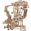 3D mechanické puzzle Ugears Guličková dráha reťazová 400 ks - hnedé