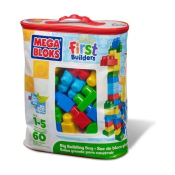Mega Bloks 08416 Kostky v plastovém pytli, 60 ks