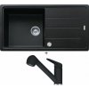 Franke BFG 611 onyx s excentrom + Franke FC 9547.071 NOVARA PLUS onyx