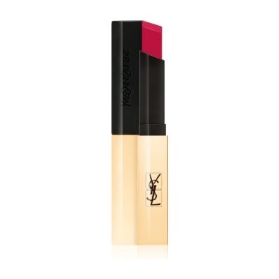 Yves Saint Laurent Rouge Pur Couture The Slim tenký zmatňujúci rúž s koženým efektom 27 Conflicting Crimson 2,2 g