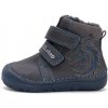 D.D.STEP Zimné barefoot topánky W073 drak - fosforeskujúce - royal blue Veľkosť-obuvi: 20