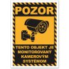 100 ks Nálepky objekt monitorovaný kamerovým systémom A6