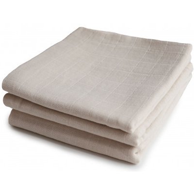 Mushie mušelínové plienky z organickej bavlny 3ks (Fog)