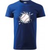 Baseball lopta v triku - Klasické pánske tričko vyššej gramáže - XL ( Kráľovská modrá )