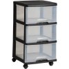 Curver Regál s 3 zásuvkami čierny 3x20l 06772-146