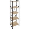 tectake 404155 regál manchester industrial 47,5 x 34,5 x 151,5 cm - industrial svetlé drevo, dub sonoma