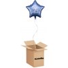 HeliumKing Balónový box - Happy Birthday kráľovská modrá 40 cm